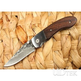 Rare Wood Handle Handmade II Folding Knife Survival Knife UDTEK01344